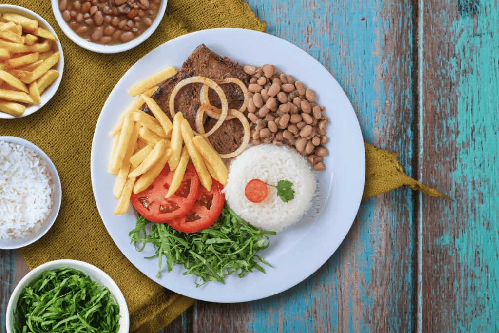 prato brasileiro na mesa